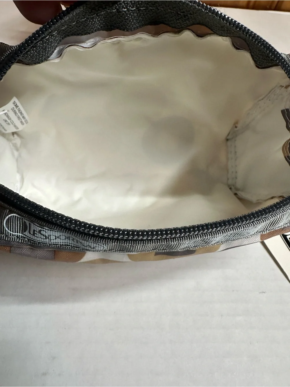 Lesportsac Dual-Pack Men's Toiletry Pouches in Gray Floral and Tan Geo